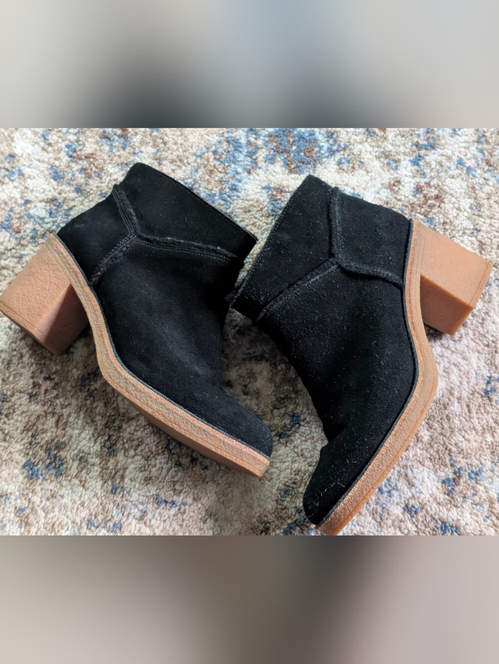 UGG Kasen Black Heeled Ankle Boots
